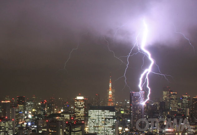 第15回 雷写真コンテスト受賞作品 佳作 -東京タワーと雷-